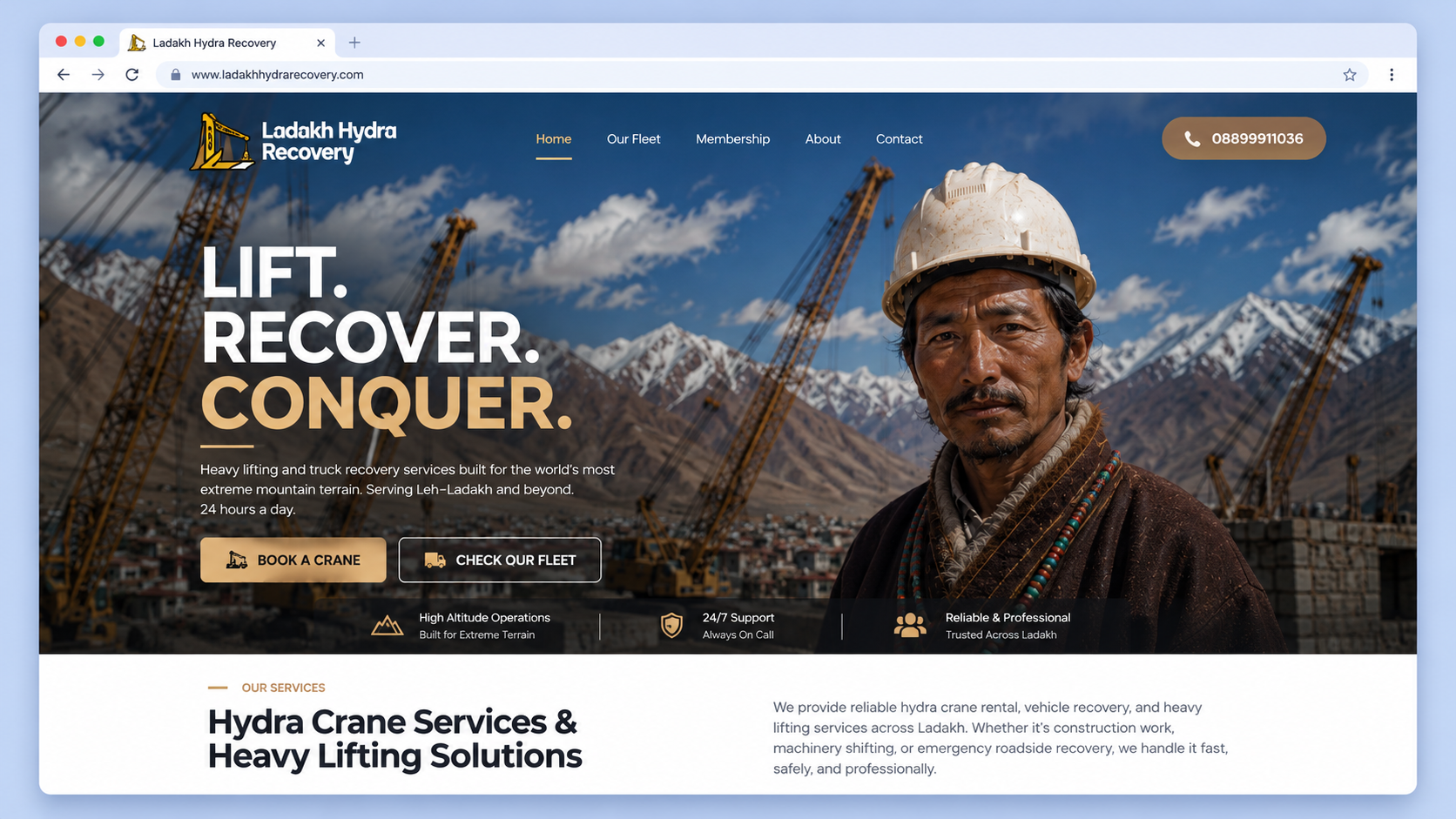 Ladakh Hydra Recovery - Website Development